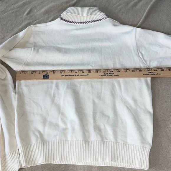 L.L. Bean cream turtleneck 100% cotton vintage - Picture 6 of 7